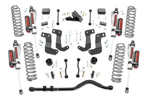 Jeep Wrangler Unlimited Suspension Lift Kit - Front + Rear - Rough Country - Vertex Adjustables Reservoir Shocks - '18-'23